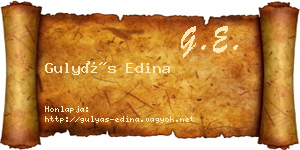 Gulyás Edina névjegykártya