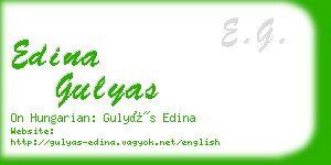 edina gulyas business card